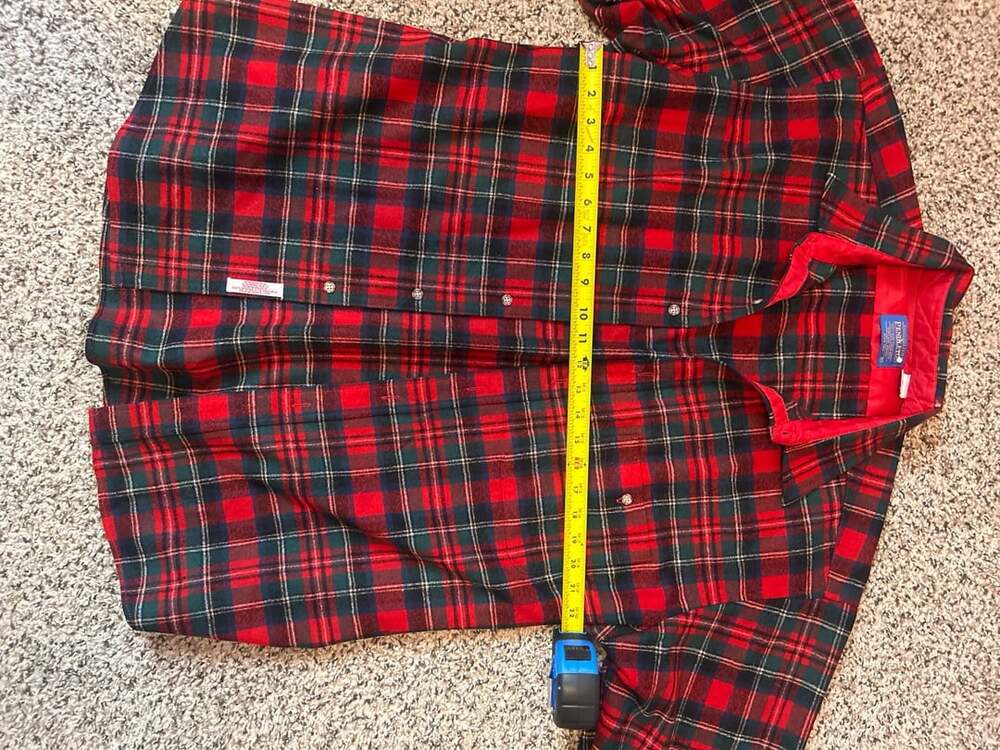 Pendleton Prince Charles Edward Stewart Tartan Plaid Shirt Size XL Red - Picture 7 of 12